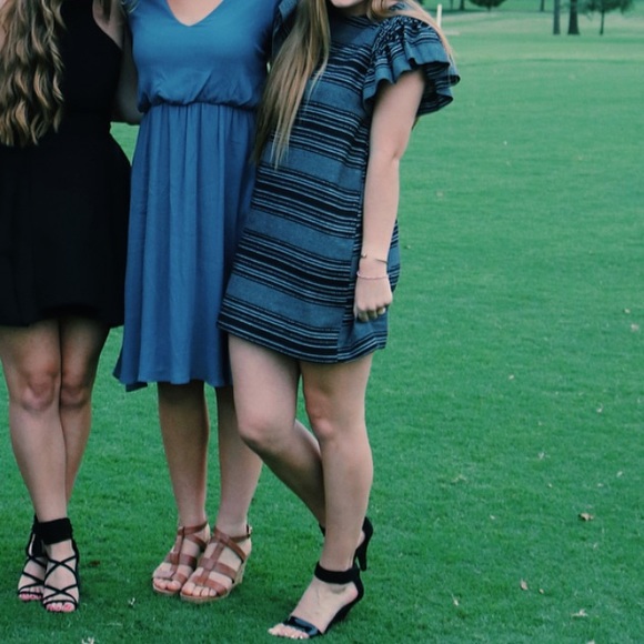 Anthropology Black Striped Dress - Picture 4 of 4